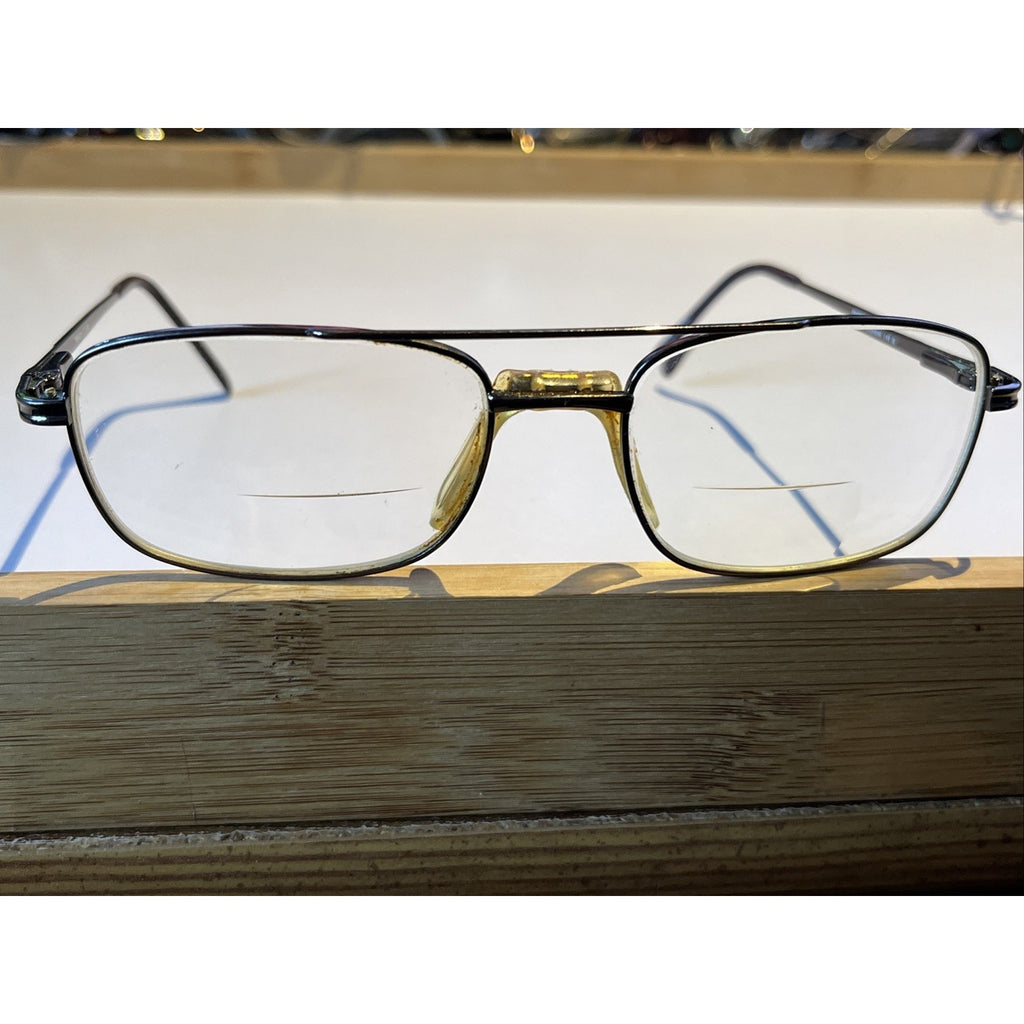 Priority Eyeglasses BEACON C2 56-17-145 Brown Silver Metal Full Rim Frames Only