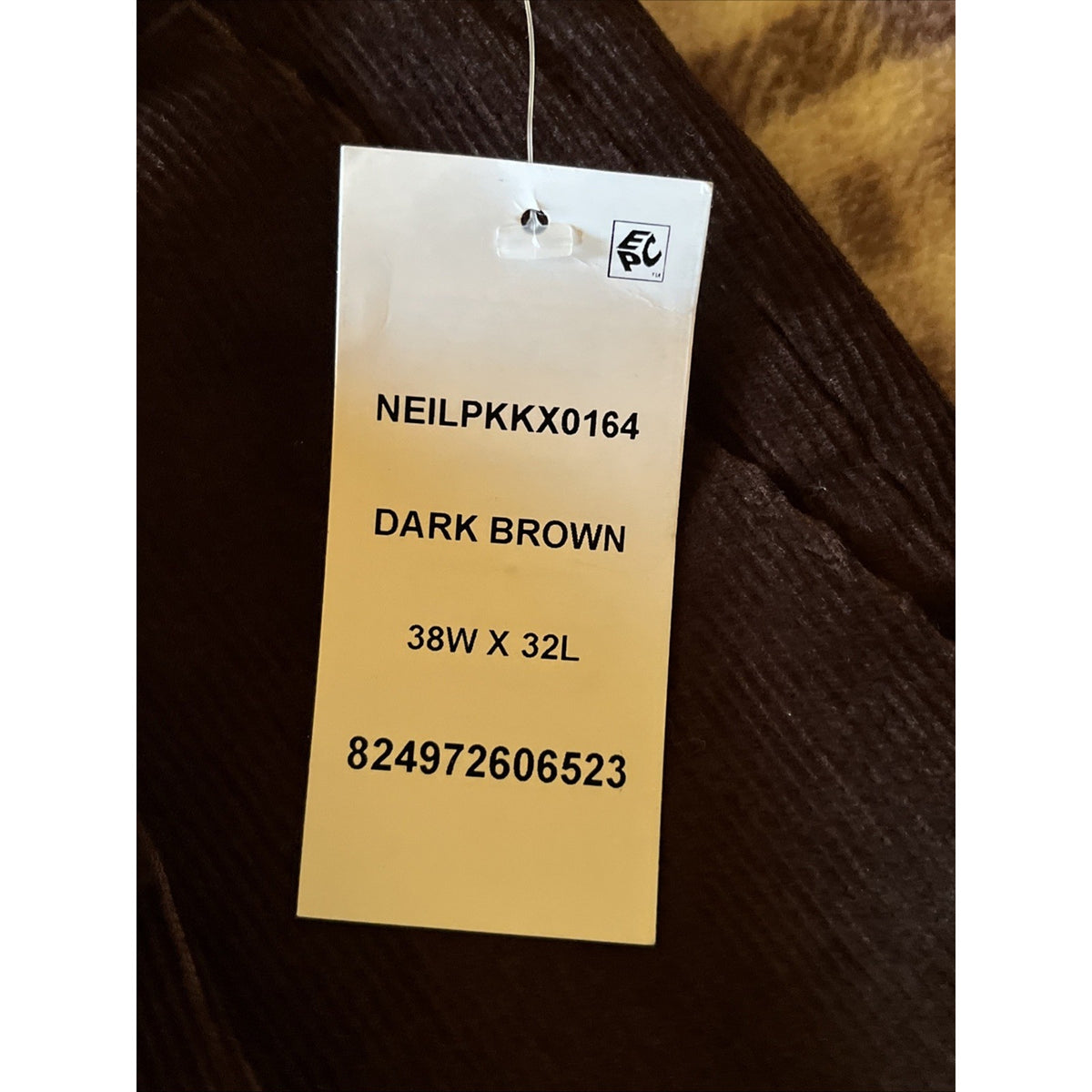 NEW MENS RALPH LAUREN DARK BROWN CORDUROY FLAT FRONT PANTS SIZE 38X32