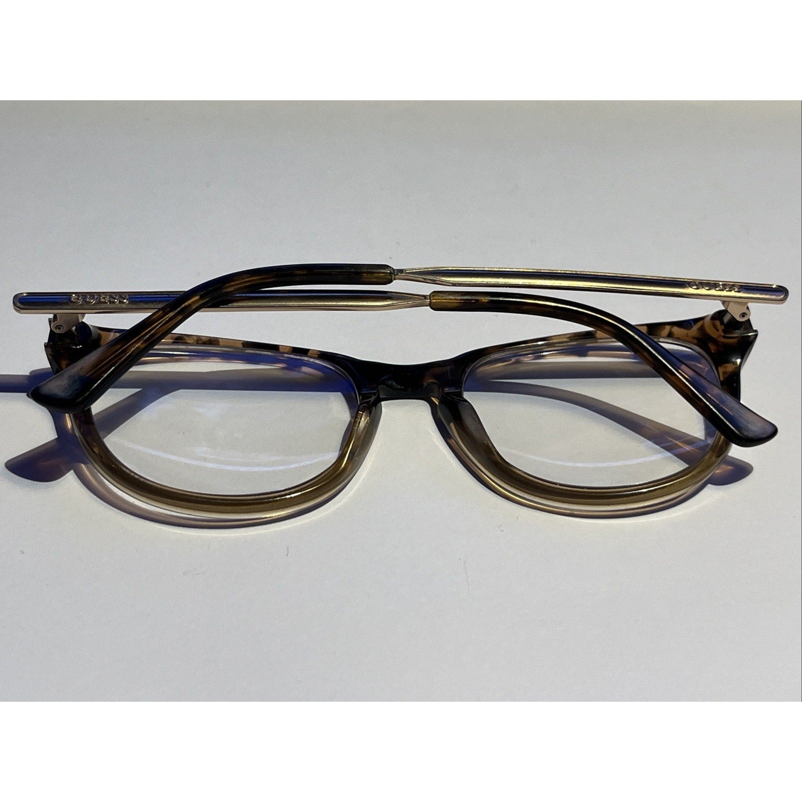 GUESS GU2461 Shiny Brown BRN Optical Eyeglasses Metal Frames 50-19-135 Unisex
