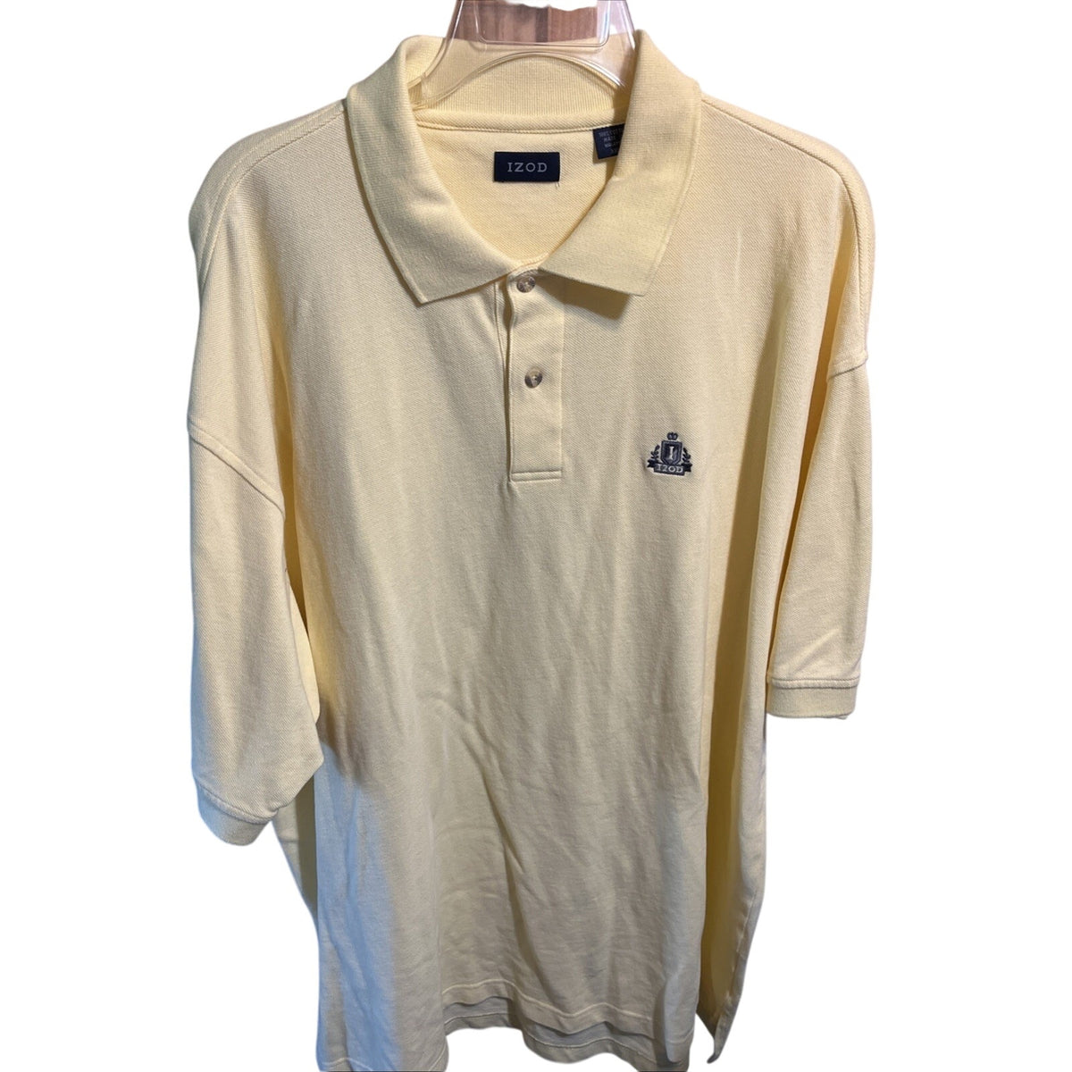 Vintage IZOD Yellow Polo Short Sleeve Golf Shirt Men's Size XXL Cotton