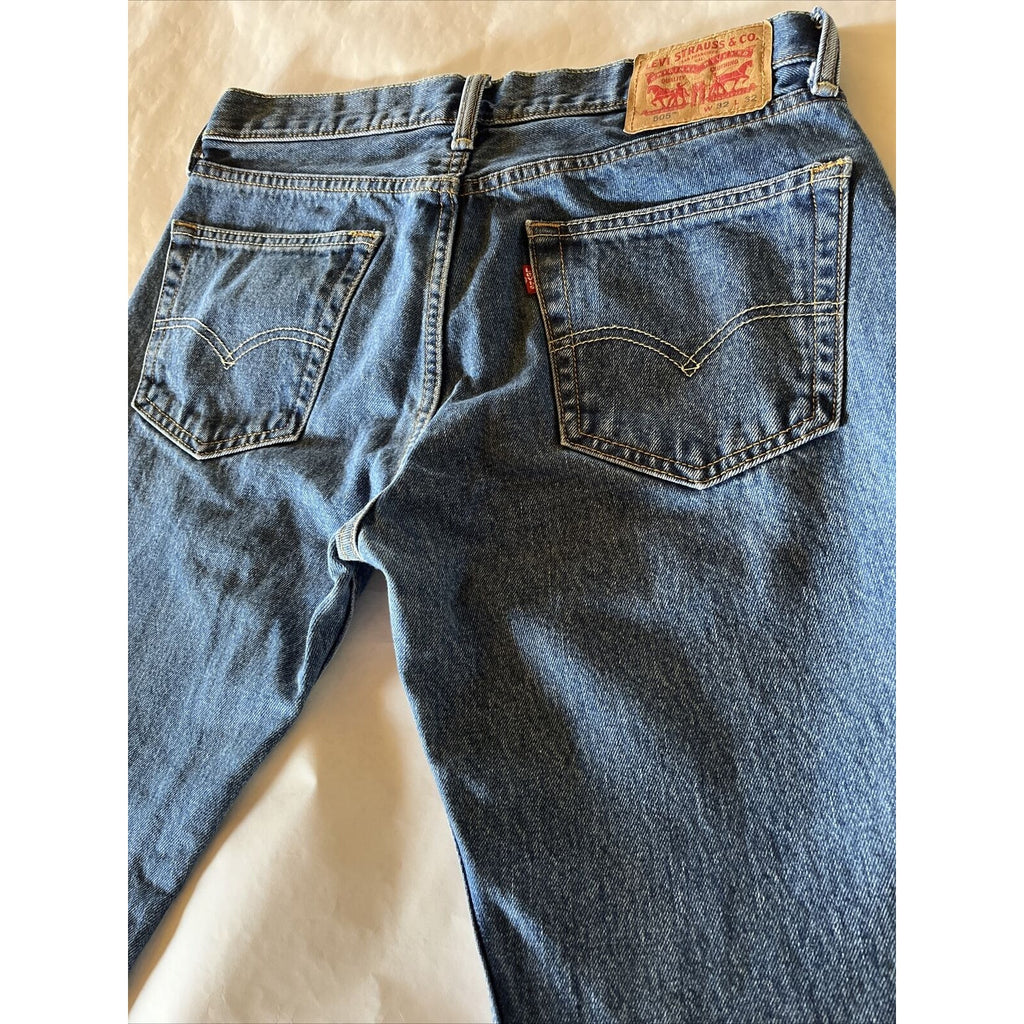 Levi's 505 Mens Jeans 32x32 Cotton Medium Wash Denim 90s Y2K EUC
