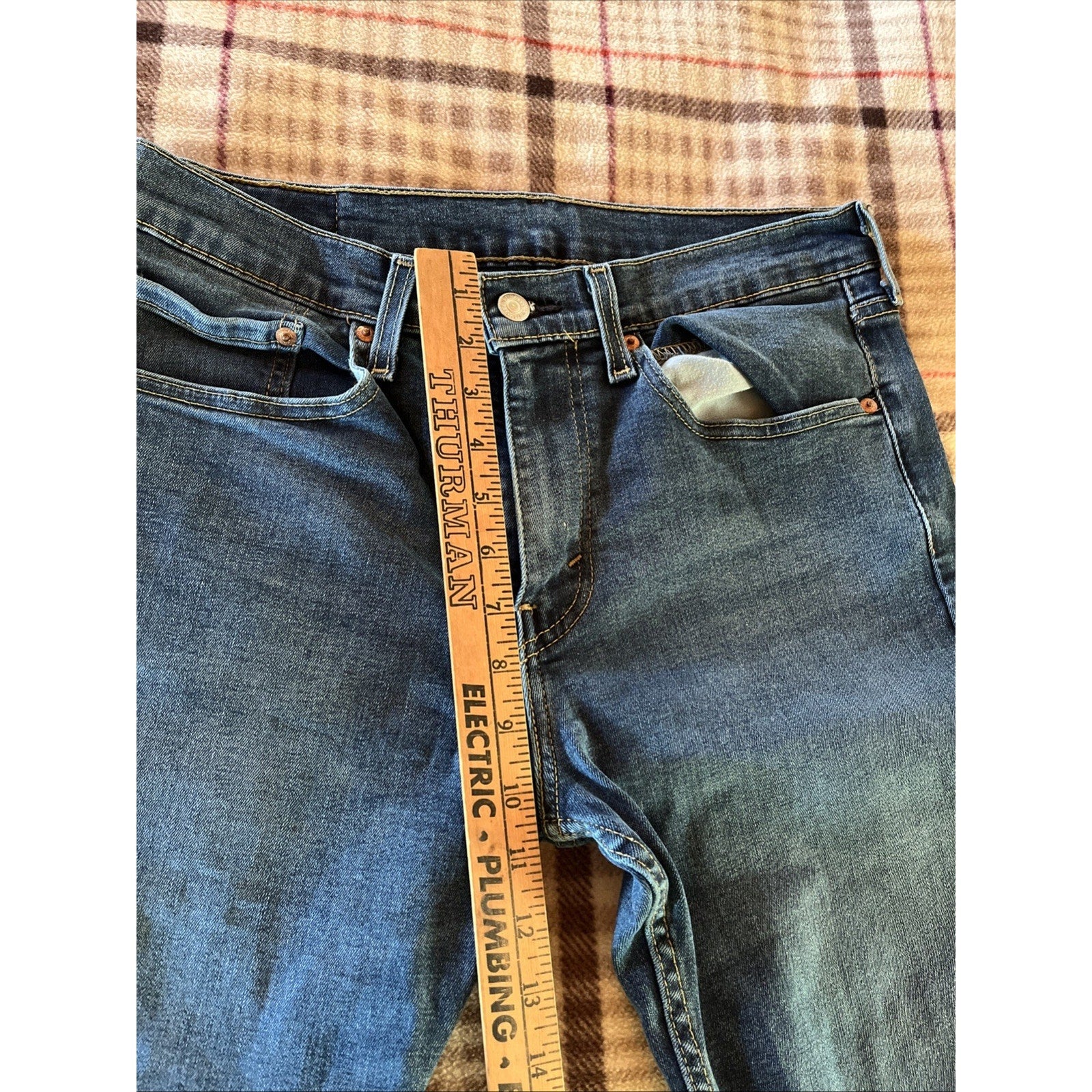 Levi's 502 jeans 32x29 men’s slim fit Blue Cotton denim Outdoor Travel Straight