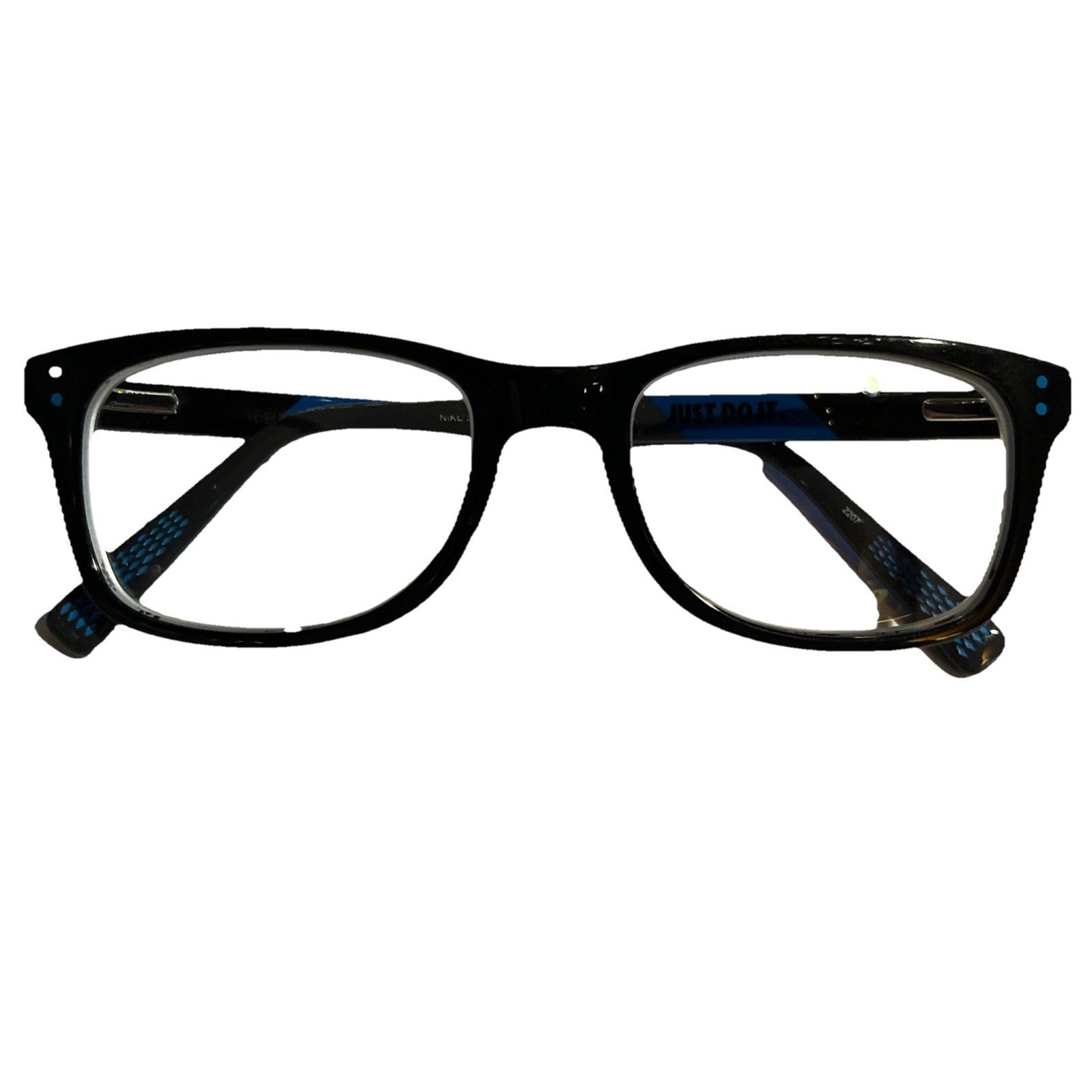 Nike 5538 403 Eyeglasses Frames Blue Black Rectangular 49-17-135 Optical
