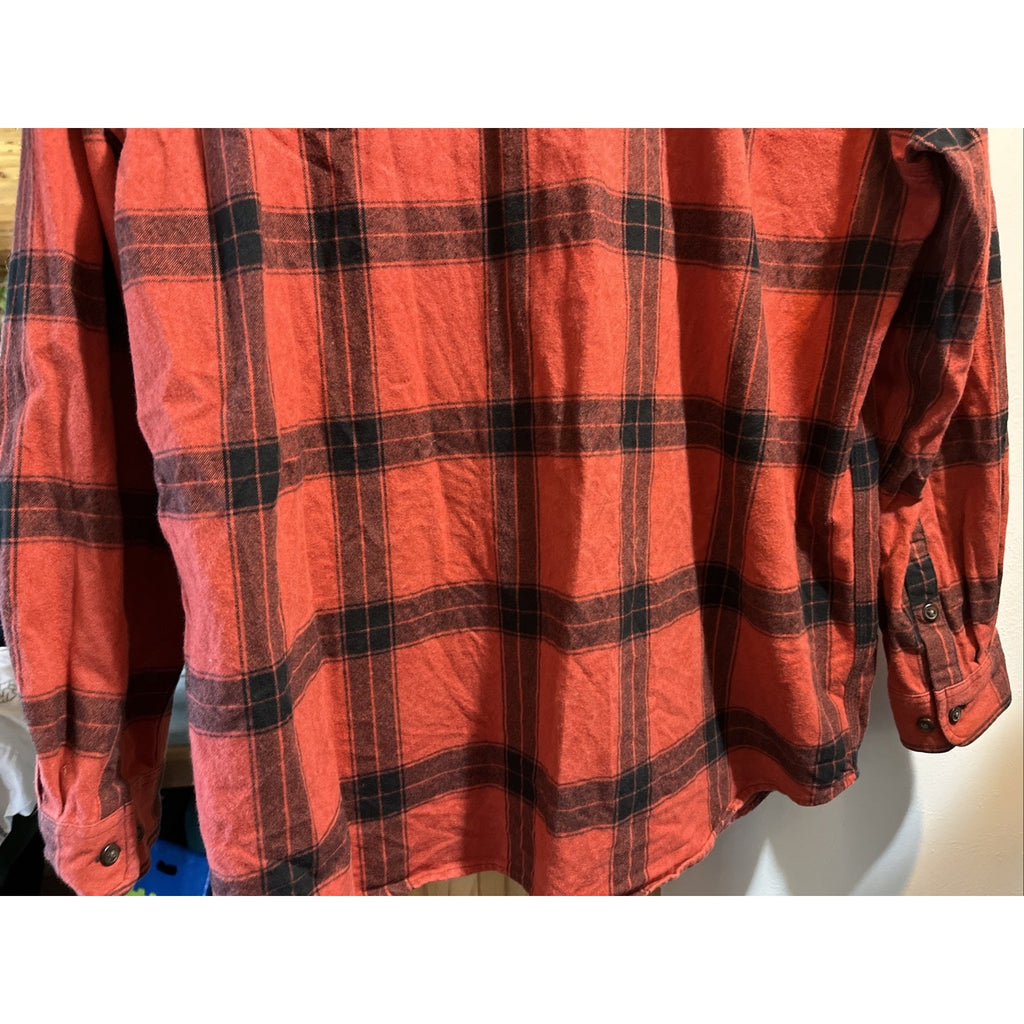 Carhartt Heavyweight Loose Fit Plaid LS Men's Flannel Shirt Size XL 105439 Red