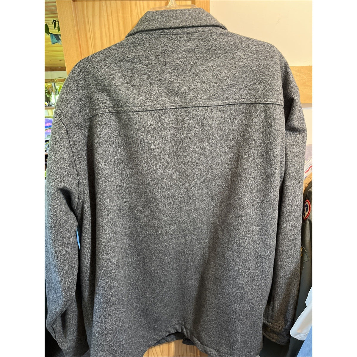 Victory Sportswear Gray flannel Button-Up Shirt Men's Size XXL Fleece Lined