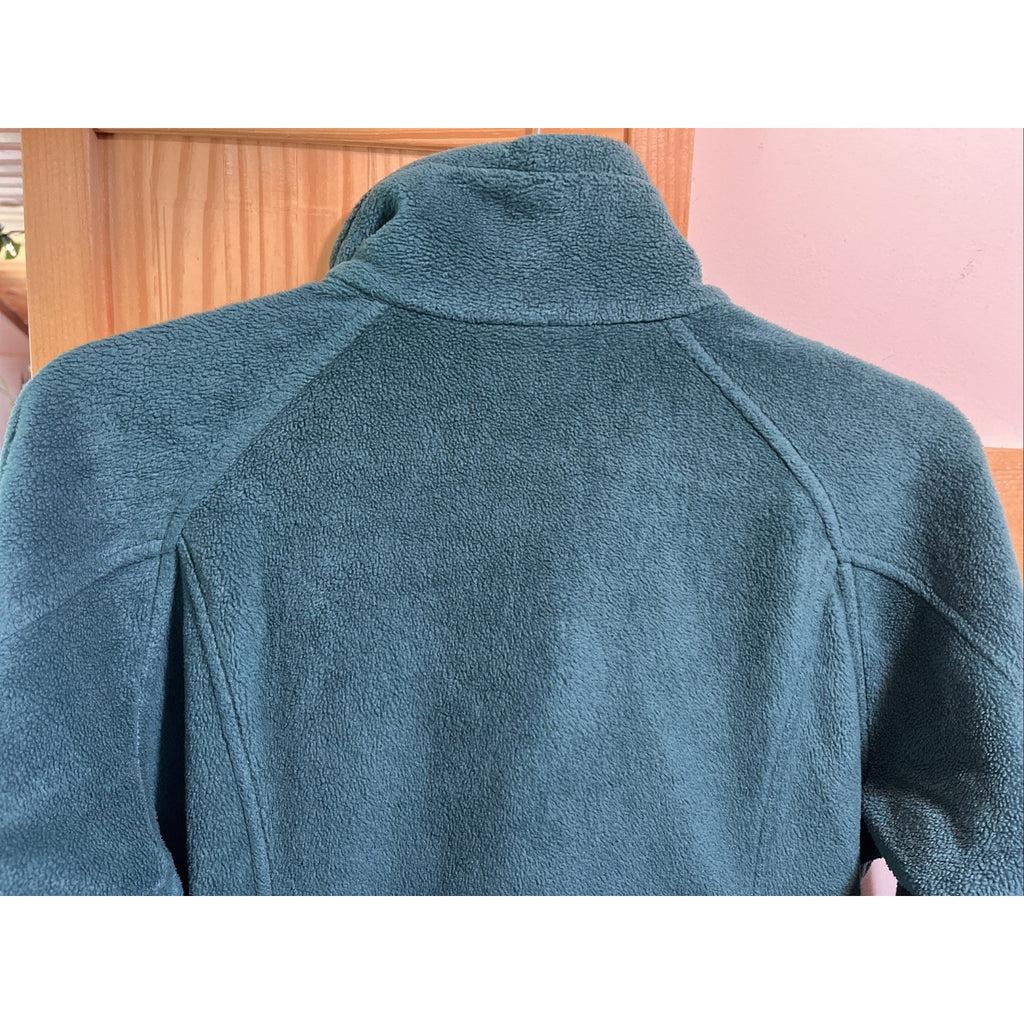 Columbia Womens M Green Long Sleeve Full Zip Polyester Fleece Windbreaker Jacket