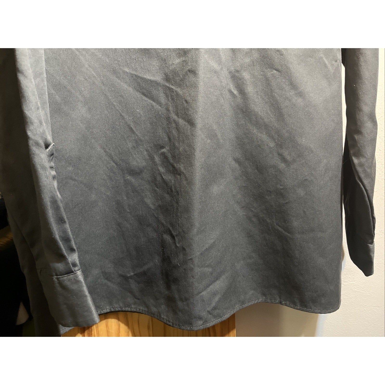 Vintage Dickies Long Sleeve Button Up Work Shirt Men's XLT Gray Cotton Polyester