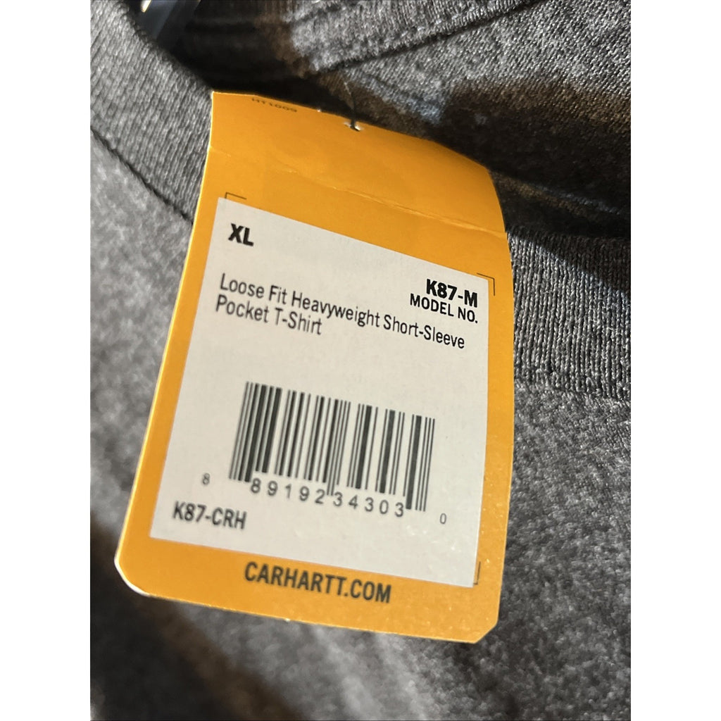 Carhartt Tee Shirt Men Xl Gray Cotton Loose Fit Valley Wide Cooperative Logo NWT
