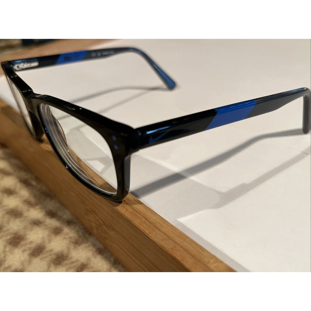 Nike 5538 403 Eyeglasses Frames Blue Black Rectangular 49-17-135 Optical