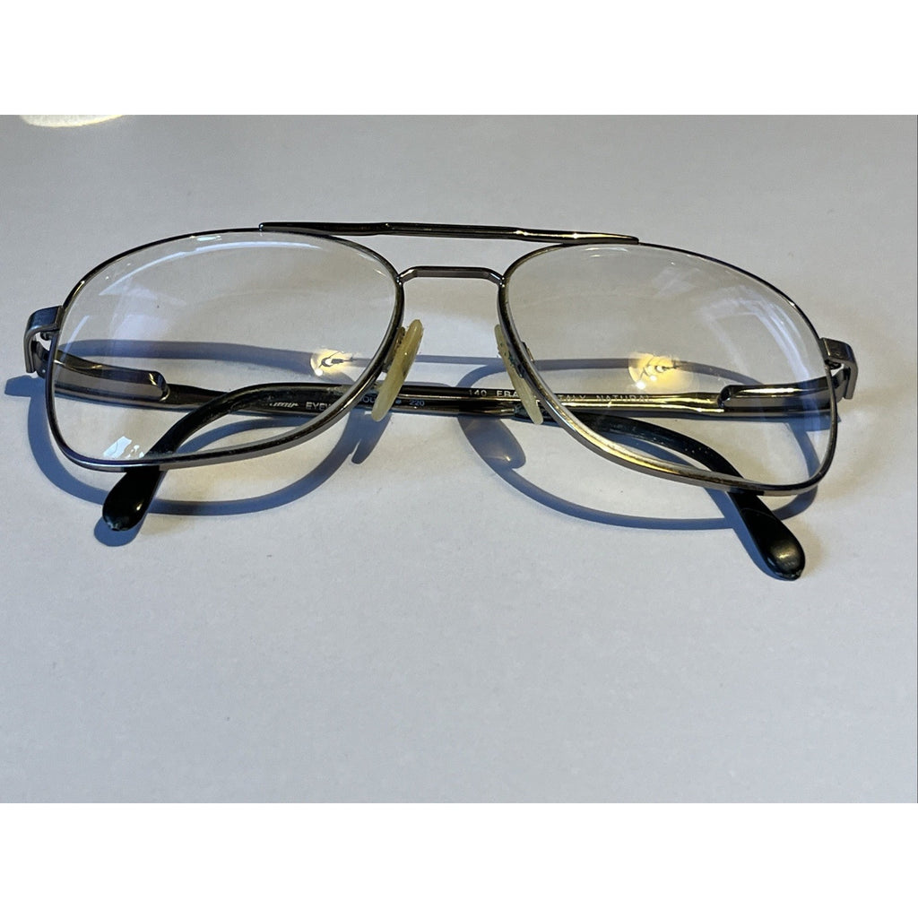 Vintage Altair Eyewear #220 Silver Aviator Eyeglasses Italy 56-16-140 Frames Only