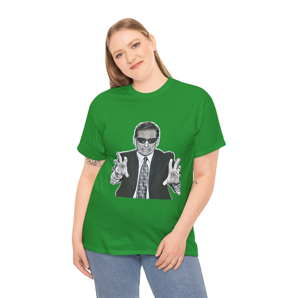 Blind Guy Mcsqueezy Michael Scott Office Graphic Print Unisex Heavy Cotton Tee