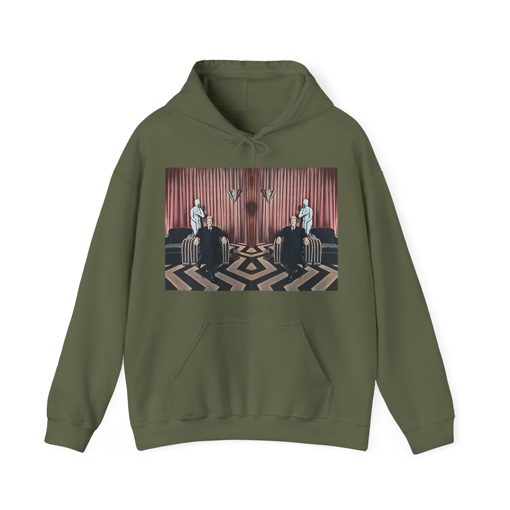 David Lynch Twin Peaks Art Graphic Print LS Unisex Heavy Blend Hooded Sweatshirt