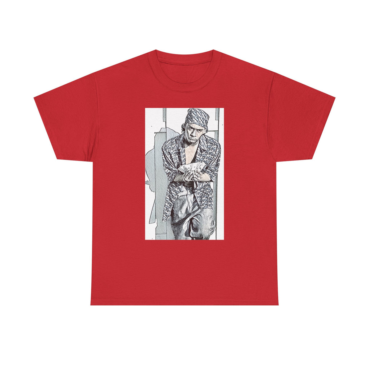 Tommy Wright III Graphic Print Short Sleeve Crew Unisex Heavy Cotton Tee Shirt