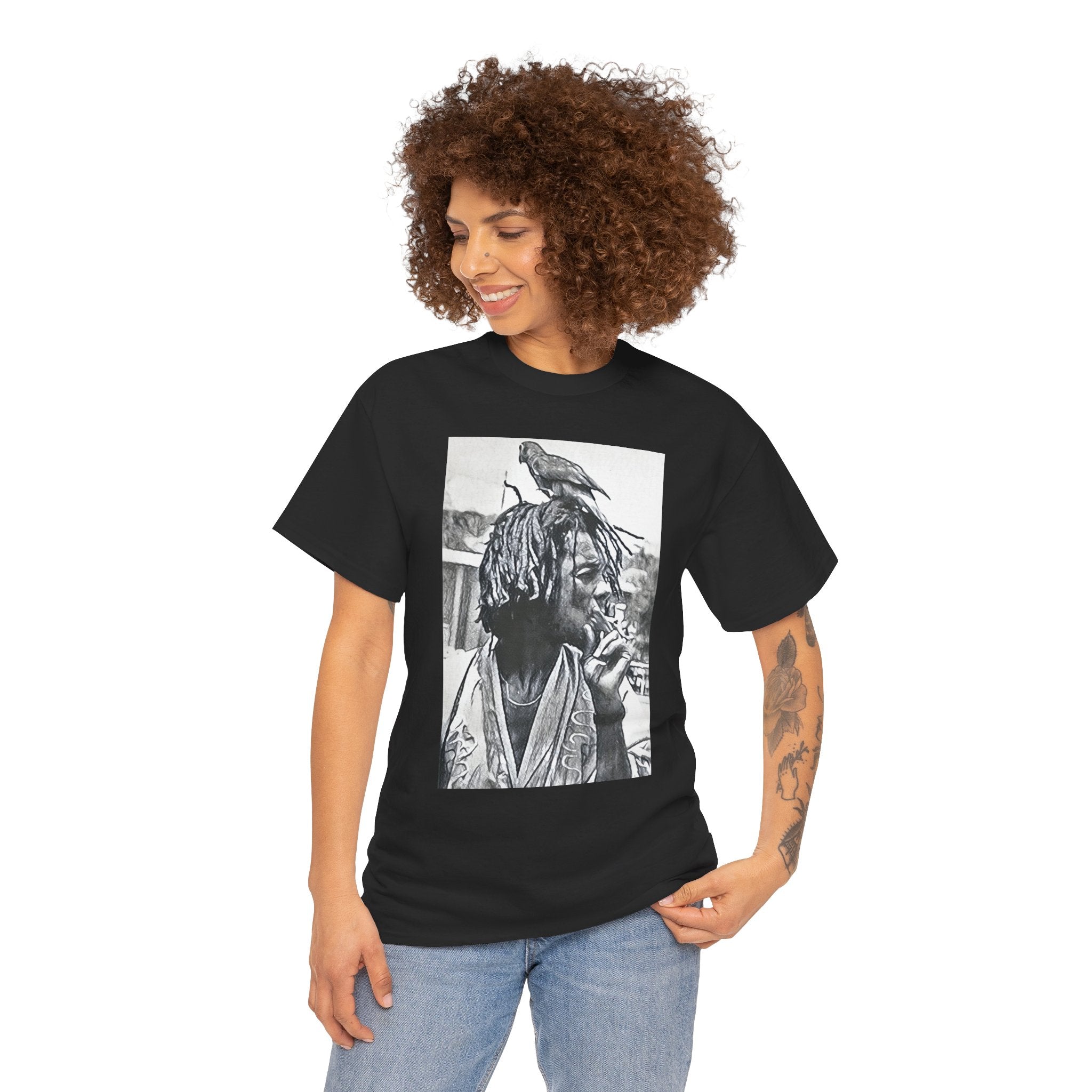 Peter Tosh Graphic Print Short Sleeve Crew Unisex Heavy Cotton Reggae Tee Shirt