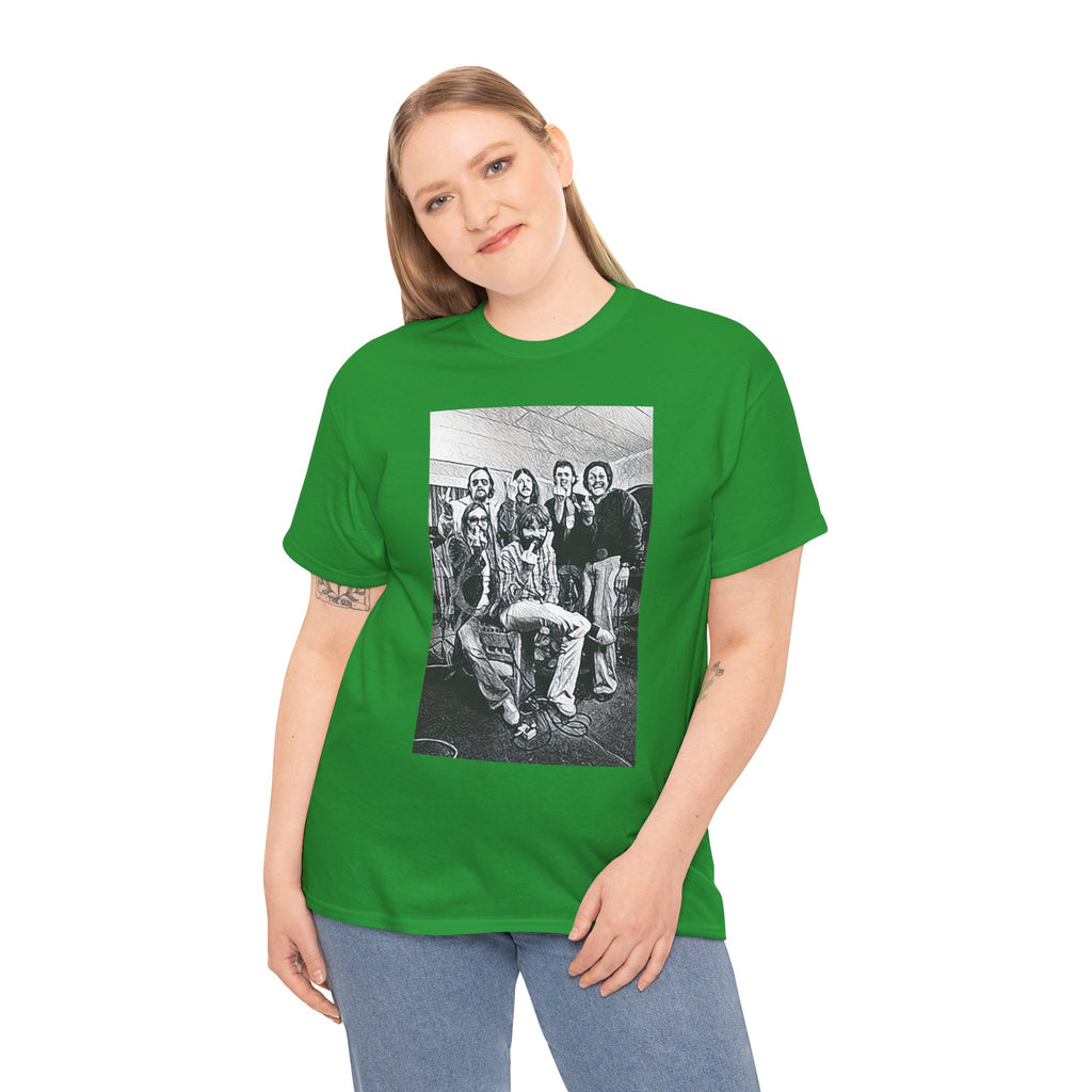 The Doobie Brothers Graphic Print Short Sleeve Crew Neck Unisex Heavy Cotton Tee