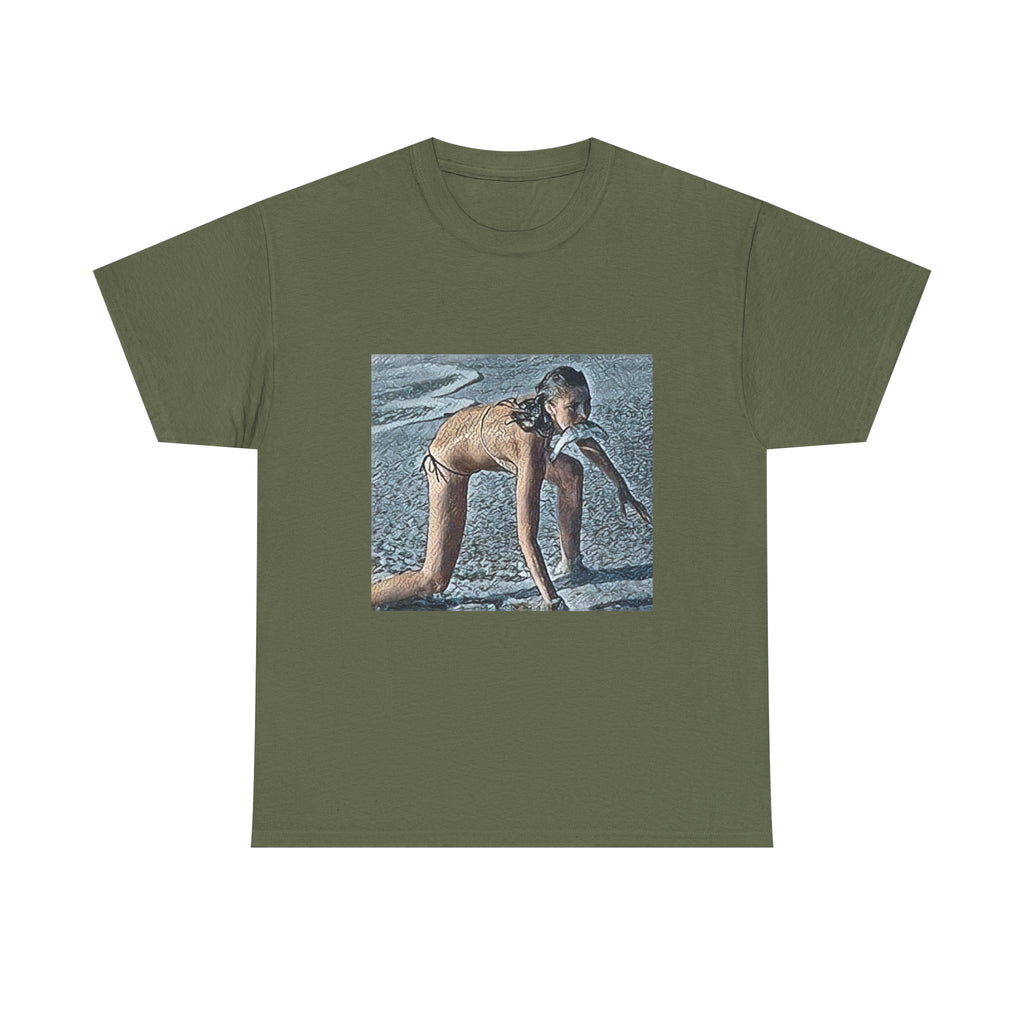 Modern Woman Graphic Print Short Sleeve Crew Neck Unisex Heavy Cotton Tee Shirt