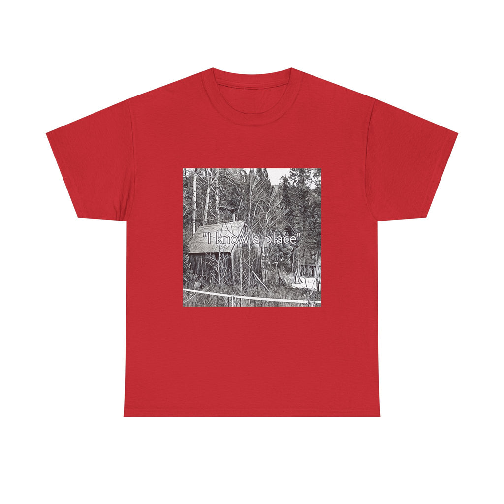 I Know A Place Graphic Print SS Crew Unisex Heavy Cotton Freedom Club Tee Shirt