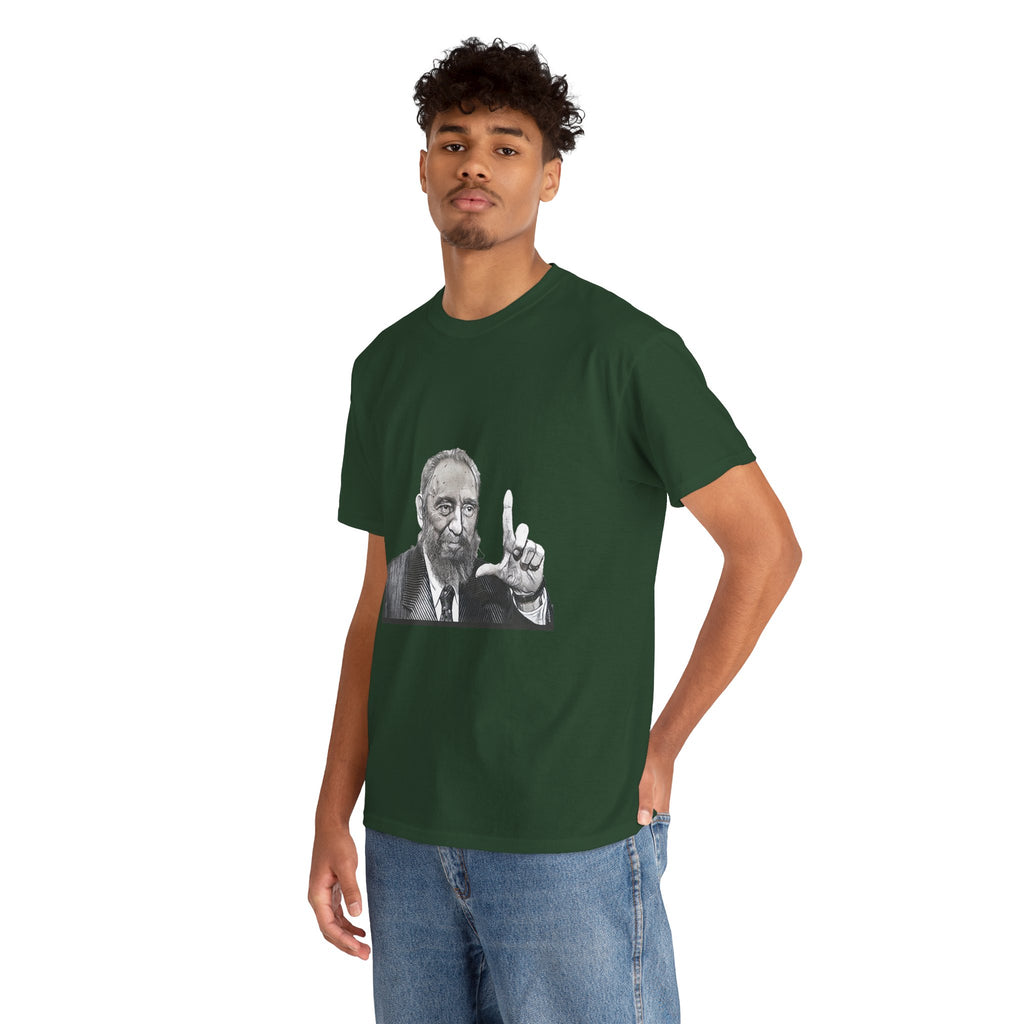 Fidel Castro Black & White Art Graphic Print Unisex Heavy Cotton Tee