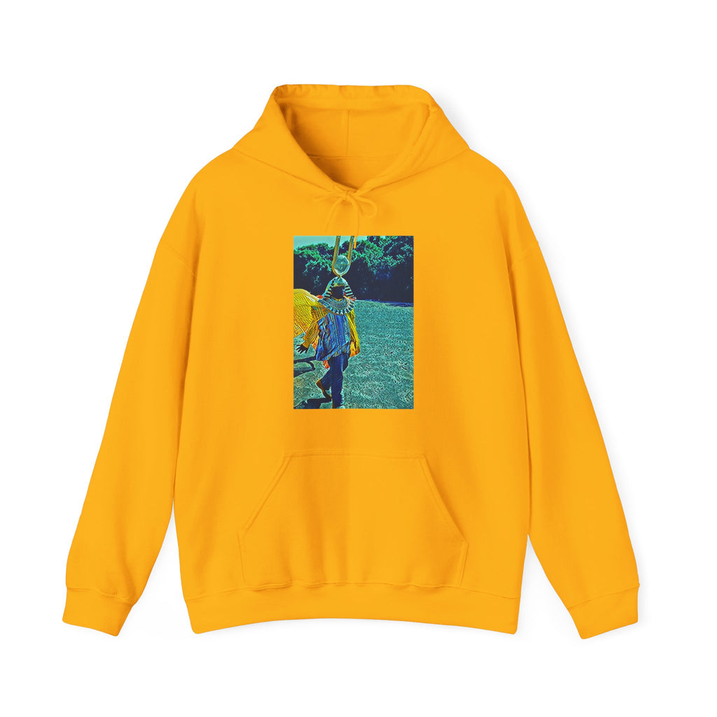 Sun Ra Drip Art Long Sleeve Graphic Print Unisex Heavy Blend™ Hooded Sweatshirt