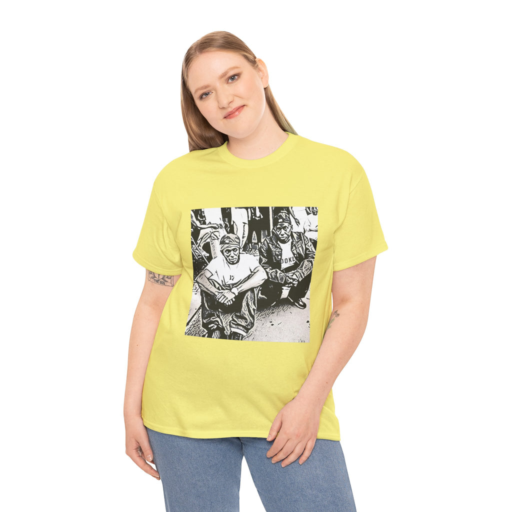 Black Star Graphic Print Short Sleeve Crew Neck Unisex Heavy Cotton Tee Shirt