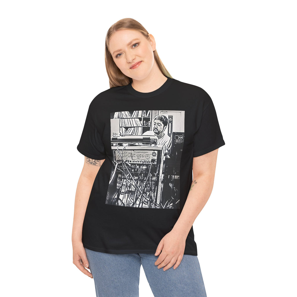 Nujabes Graphic Print Short Sleeve Crew Neck Unisex Heavy Cotton Art Tee Shirt