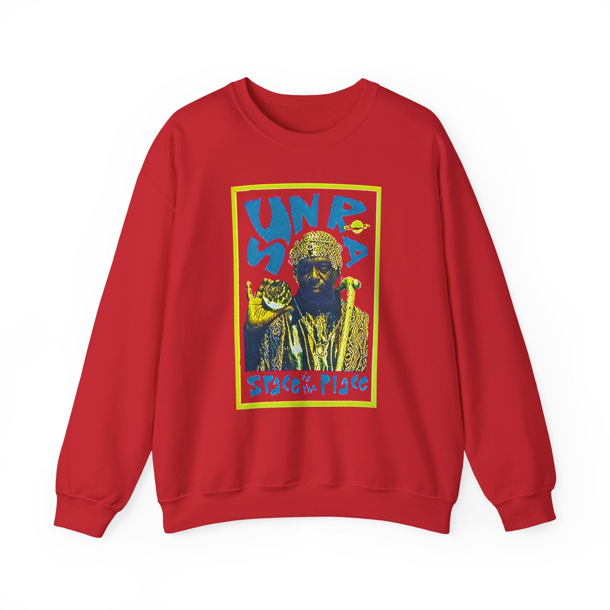 Sun Ra Space Is The Place Graphic Print Unisex Heavy Blend™ Crewneck Sweatshirt