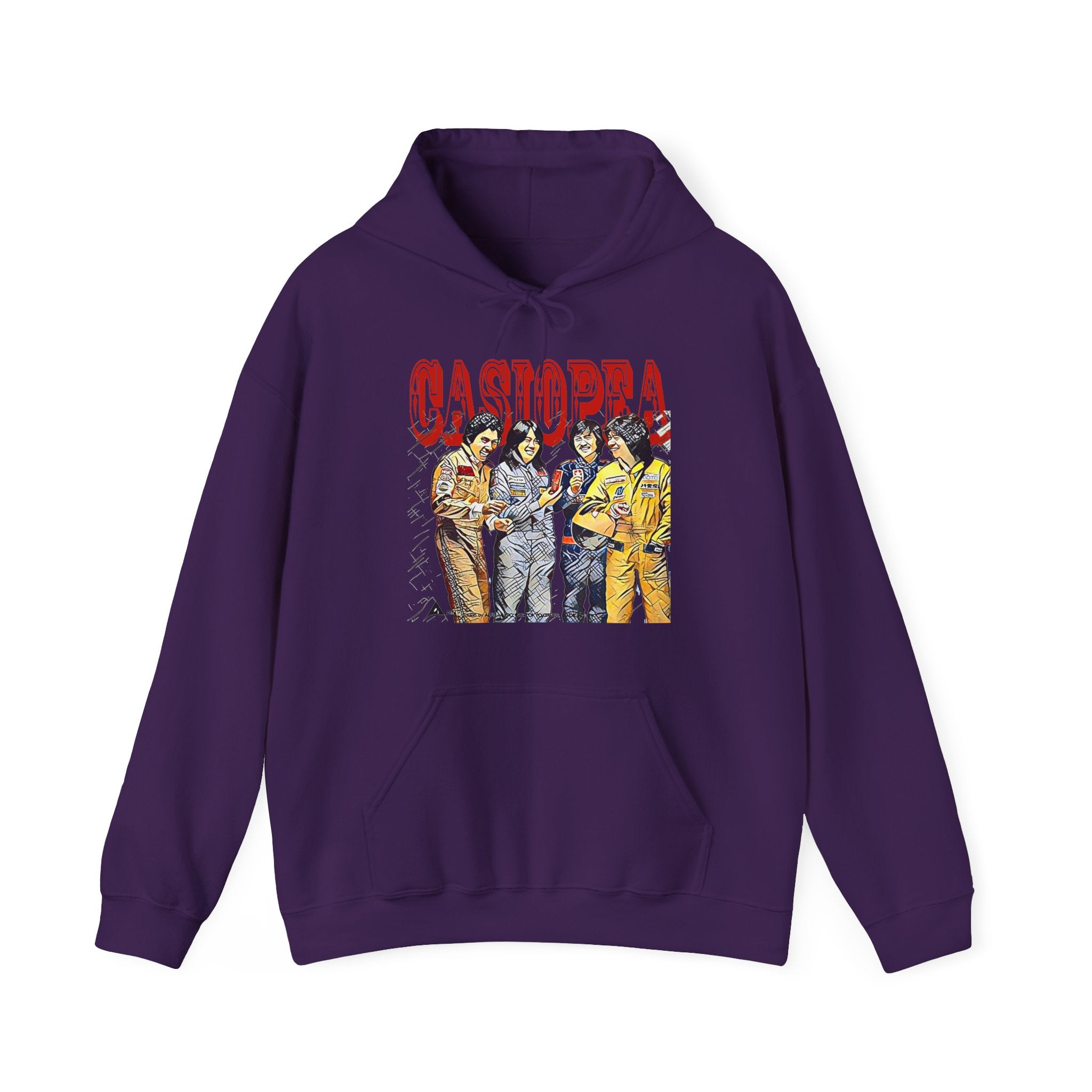 Casiopea Band Art Graphic Print Long Sleeve Unisex Heavy Blend Hooded Sweatshirt