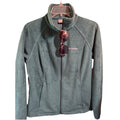 Columbia Womens M Green Long Sleeve Full Zip Polyester Fleece Windbreaker Jacket