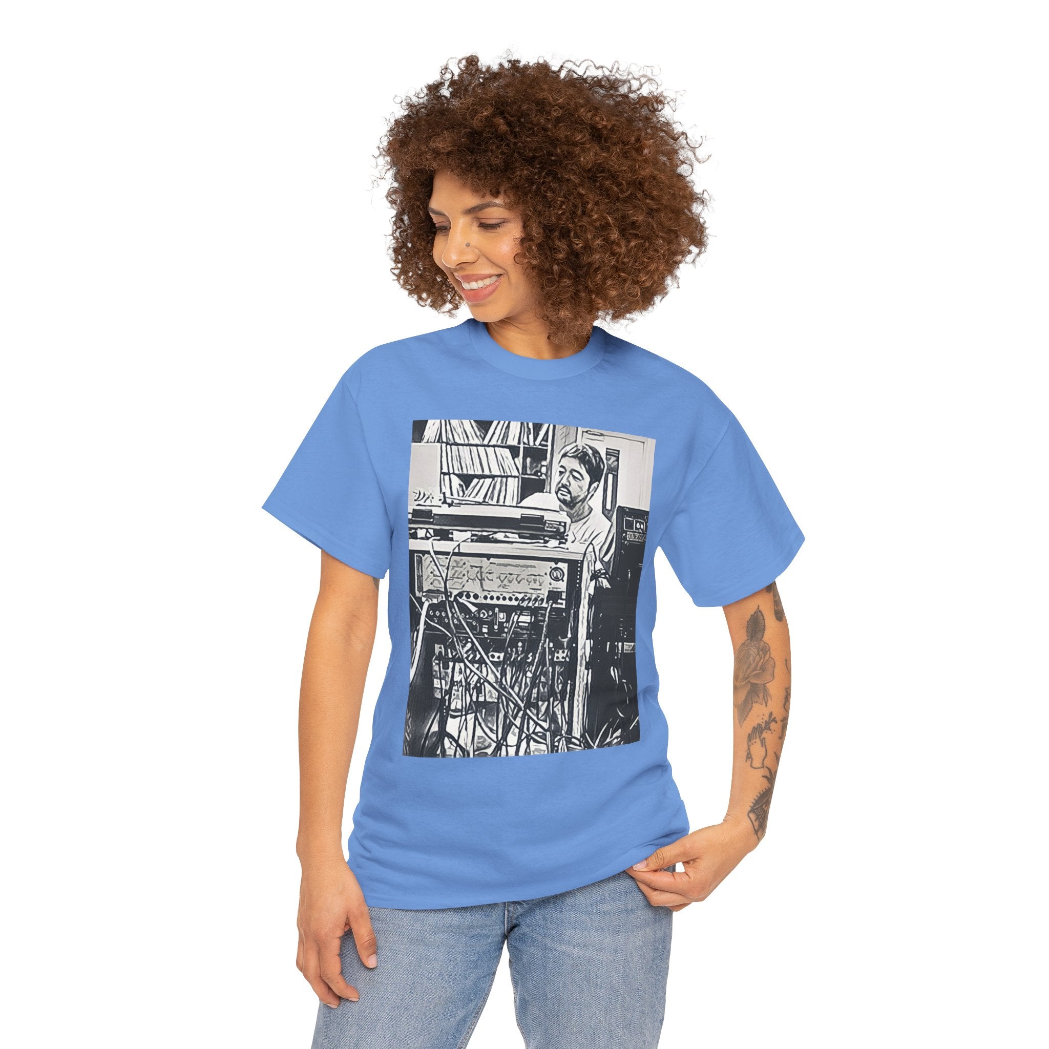 Nujabes Graphic Print Short Sleeve Crew Neck Unisex Heavy Cotton Art Tee Shirt