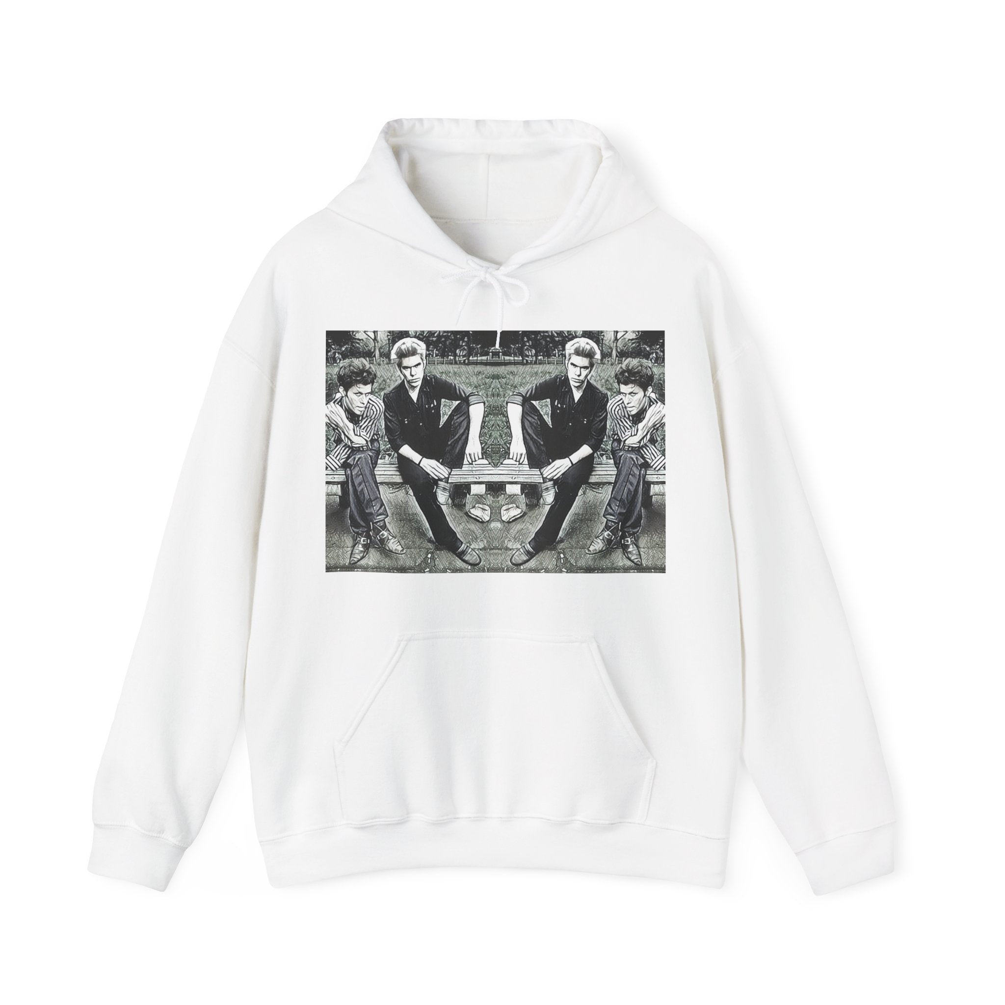 Tom Waits Jim Jarmusch Graphic Print LS Unisex Heavy Blend™ Hooded Sweatshirt