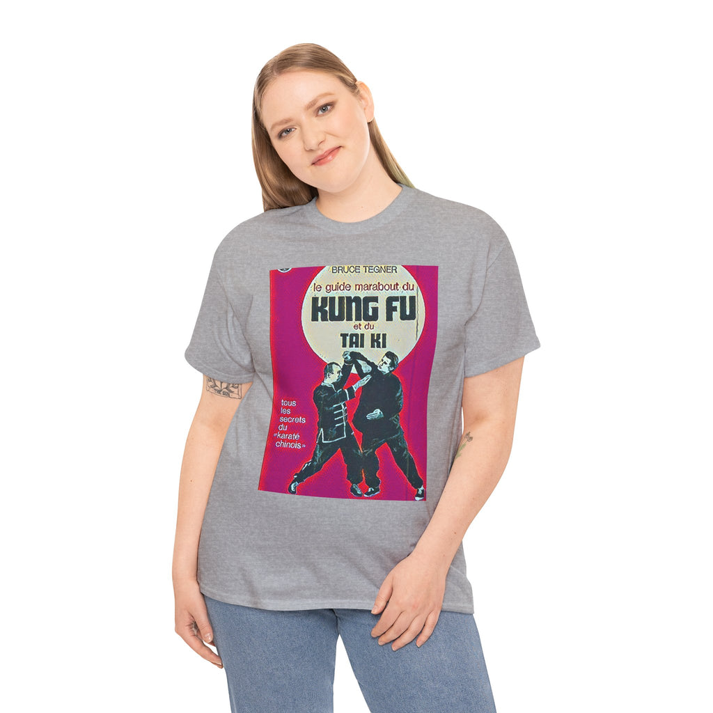 Kung Fu Tai Chi Bruce Tegner Graphic Print SS Crew Unisex Heavy Cotton Tee Shirt