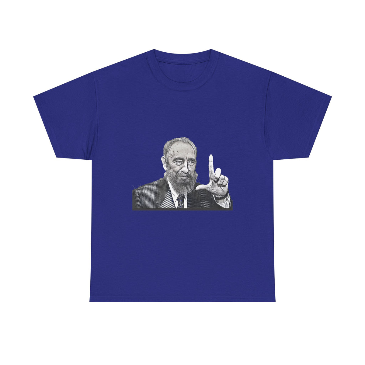 Fidel Castro Black & White Art Graphic Print Unisex Heavy Cotton Tee