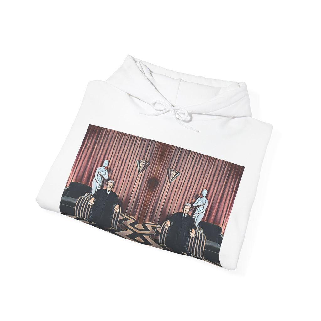 David Lynch Twin Peaks Art Graphic Print LS Unisex Heavy Blend Hooded Sweatshirt
