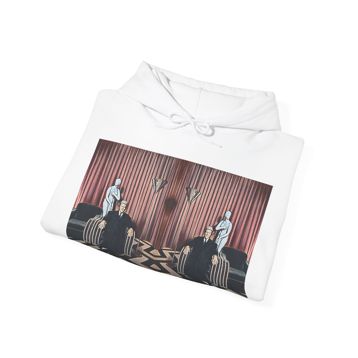David Lynch Twin Peaks Art Graphic Print LS Unisex Heavy Blend Hooded Sweatshirt