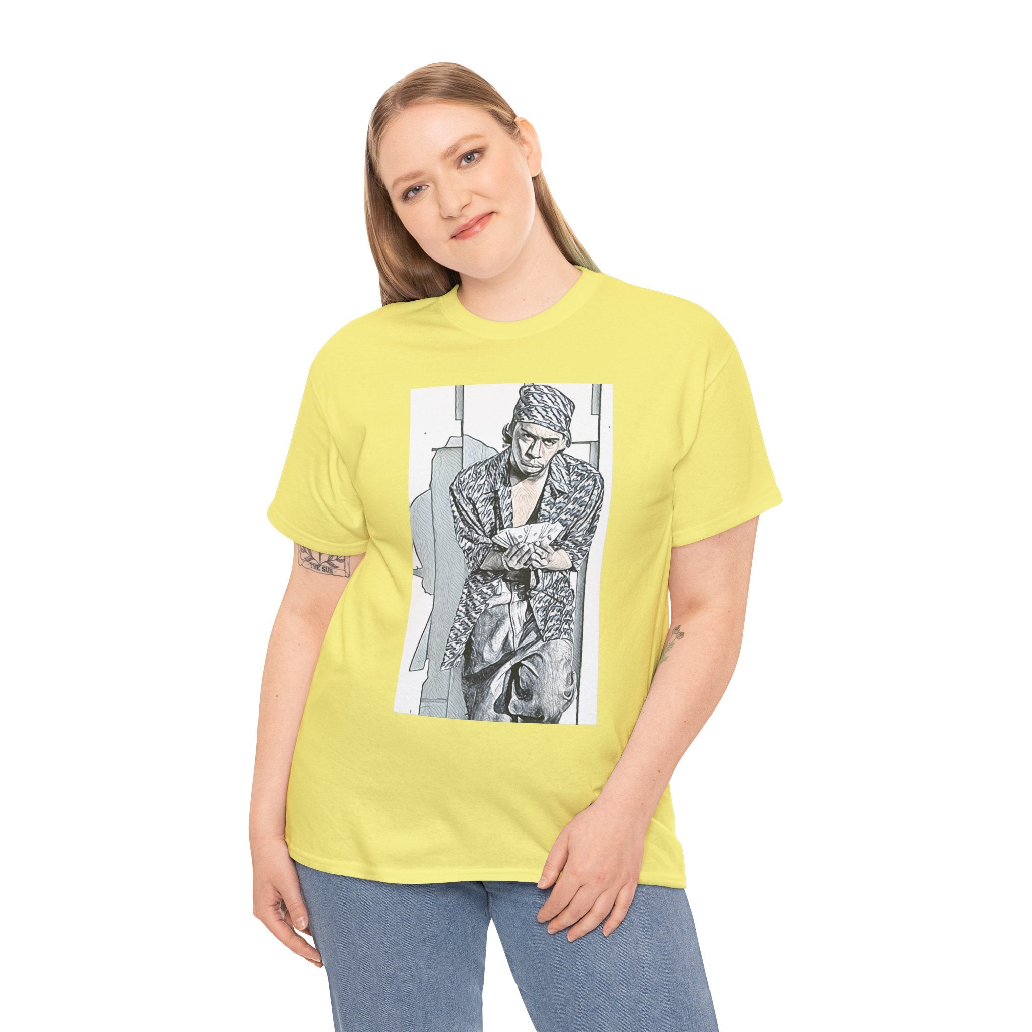 Tommy Wright III Graphic Print Short Sleeve Crew Unisex Heavy Cotton Tee Shirt