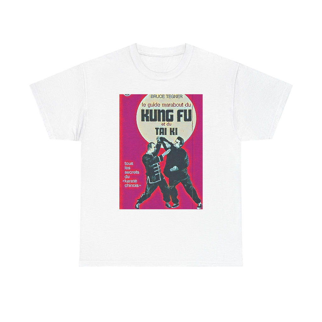 Kung Fu Tai Chi Bruce Tegner Graphic Print SS Crew Unisex Heavy Cotton Tee Shirt