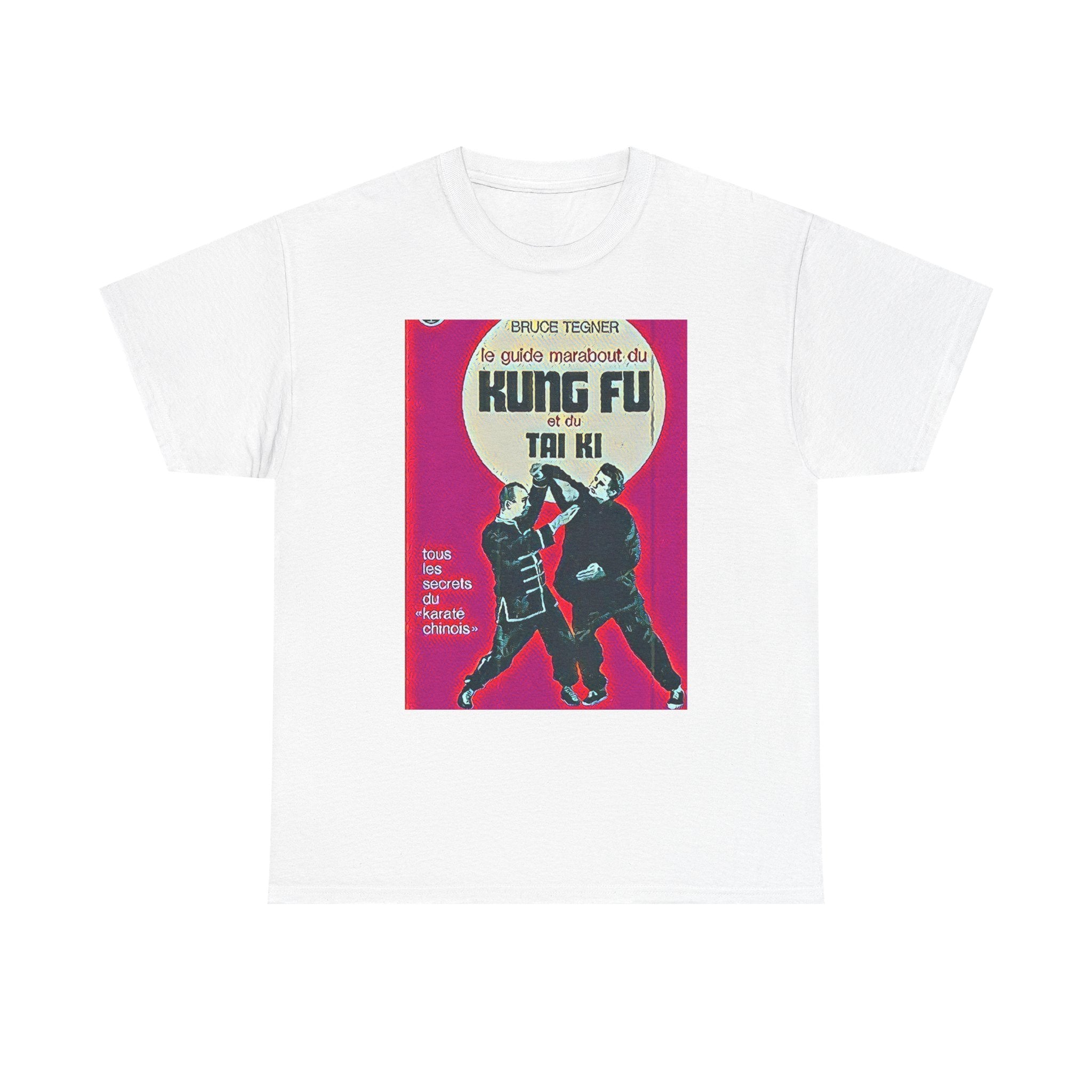 Kung Fu Tai Chi Bruce Tegner Graphic Print SS Crew Unisex Heavy Cotton Tee Shirt