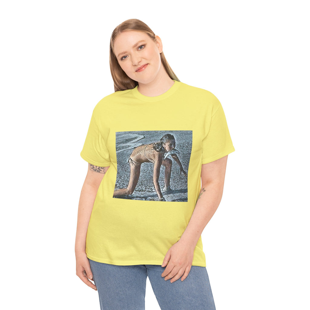 Modern Woman Graphic Print Short Sleeve Crew Neck Unisex Heavy Cotton Tee Shirt