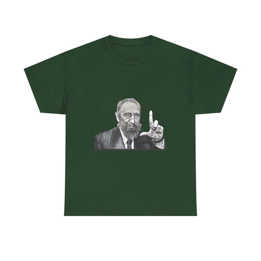 Fidel Castro Black & White Art Graphic Print Unisex Heavy Cotton Tee