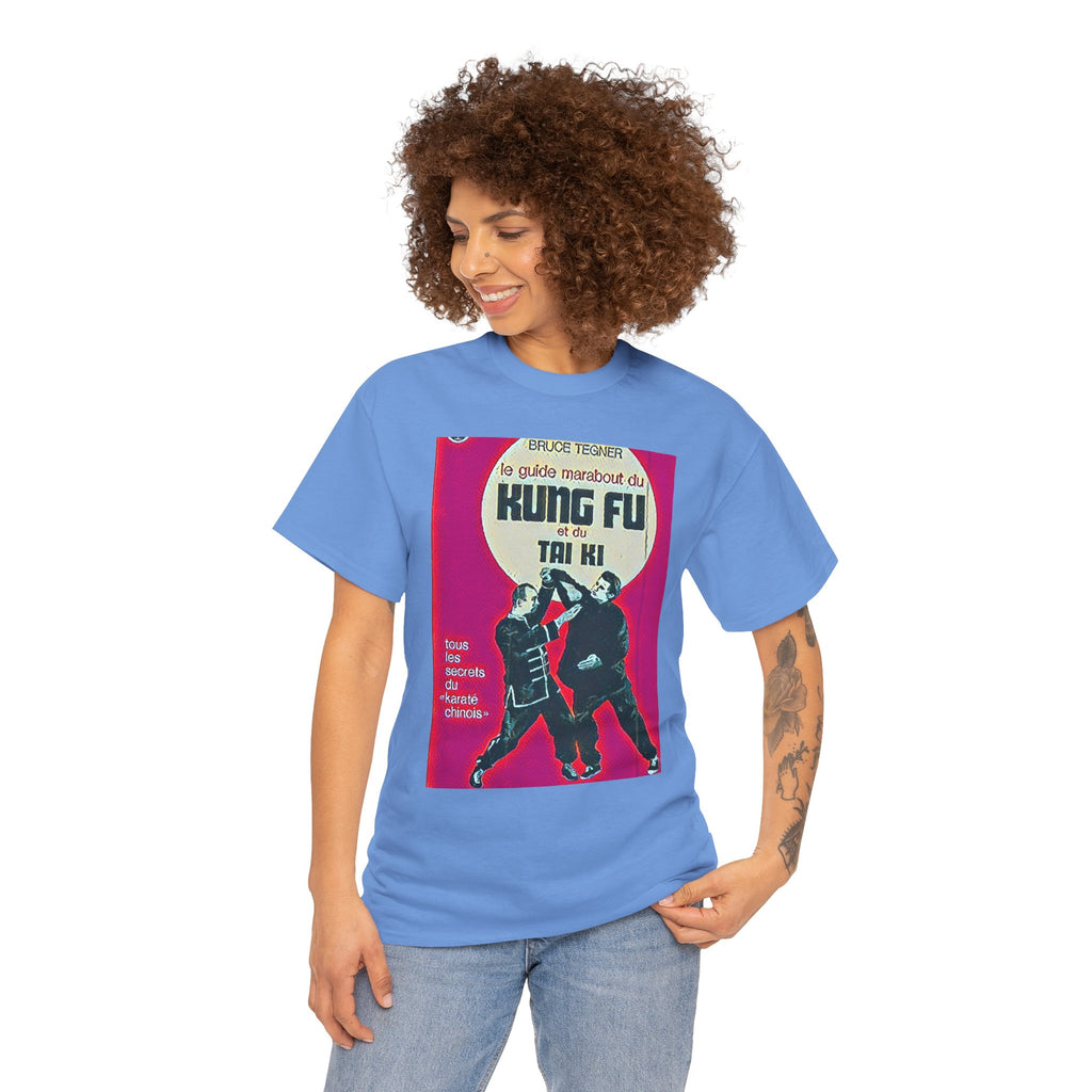 Kung Fu Tai Chi Bruce Tegner Graphic Print SS Crew Unisex Heavy Cotton Tee Shirt