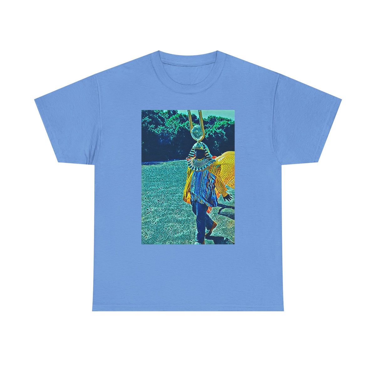 Sun Ra Graphic Print Drip Short Sleeve Crew Neck Unisex Heavy Cotton Tee Shirt