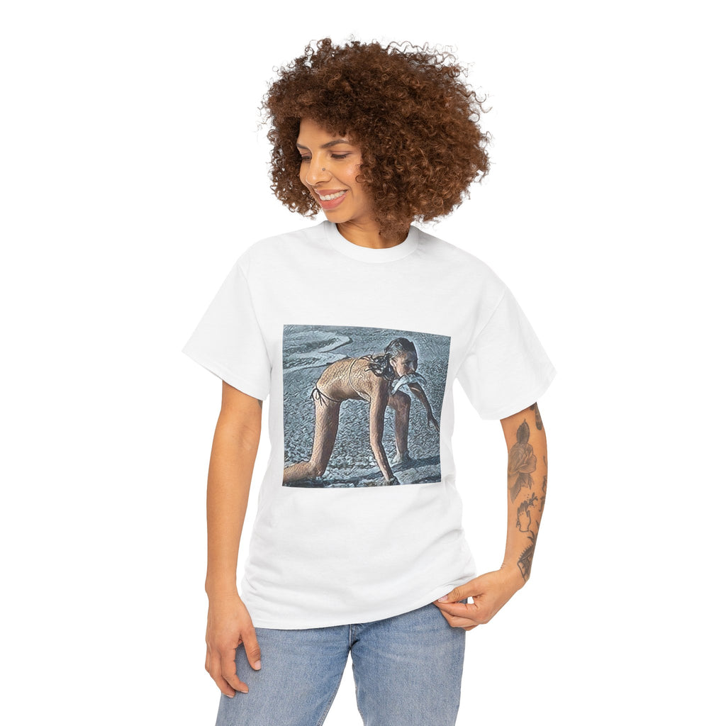 Modern Woman Graphic Print Short Sleeve Crew Neck Unisex Heavy Cotton Tee Shirt