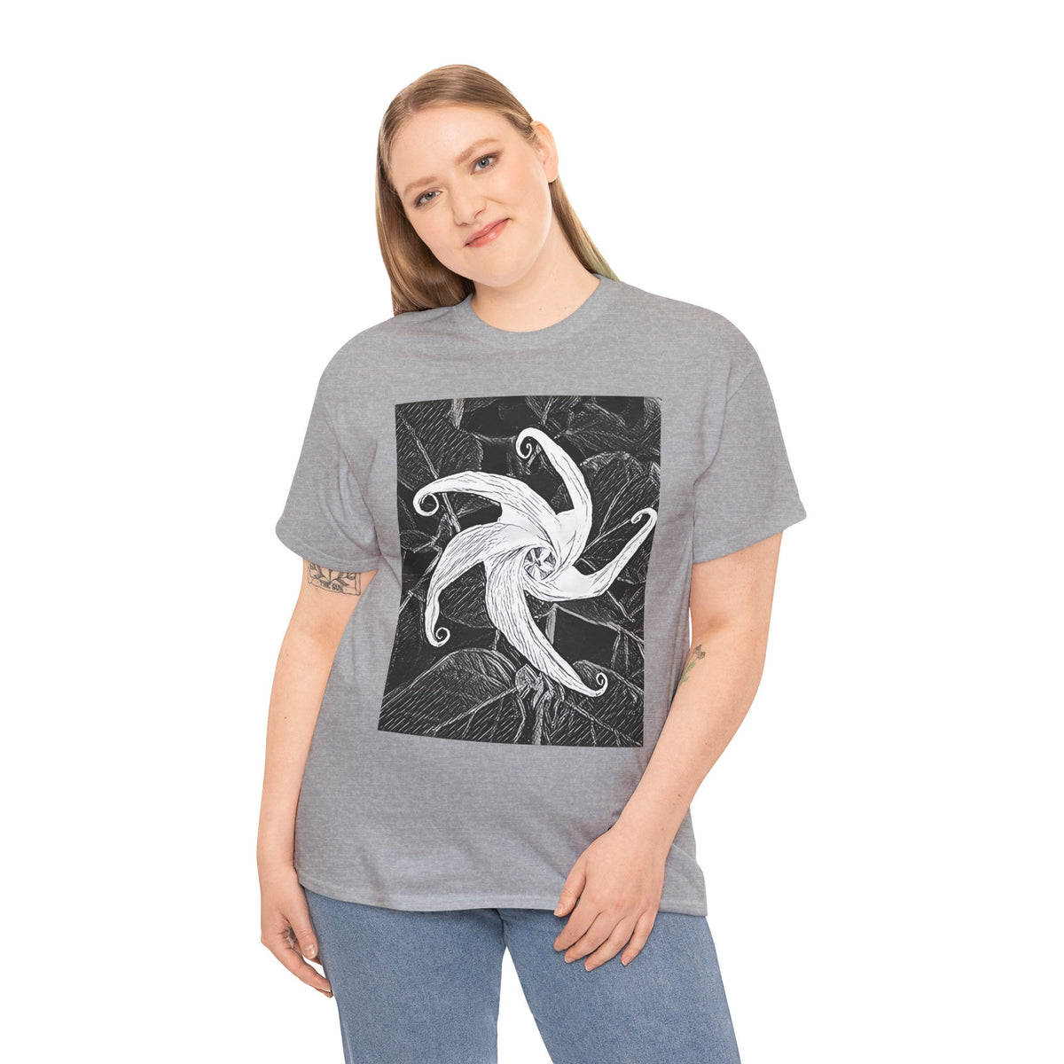 Jimsonweed Datura Stramonium Graphic Print Botany Unisex Heavy Cotton Tee Shirt