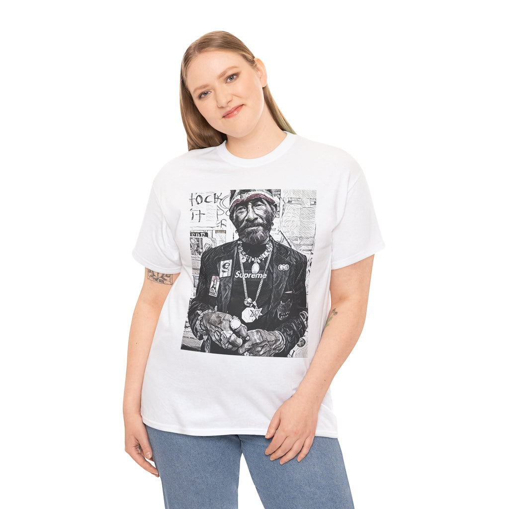 Lee "Scratch" Perry Graphic Print Short Sleeve Unisex Heavy Cotton Art Tee Shirt