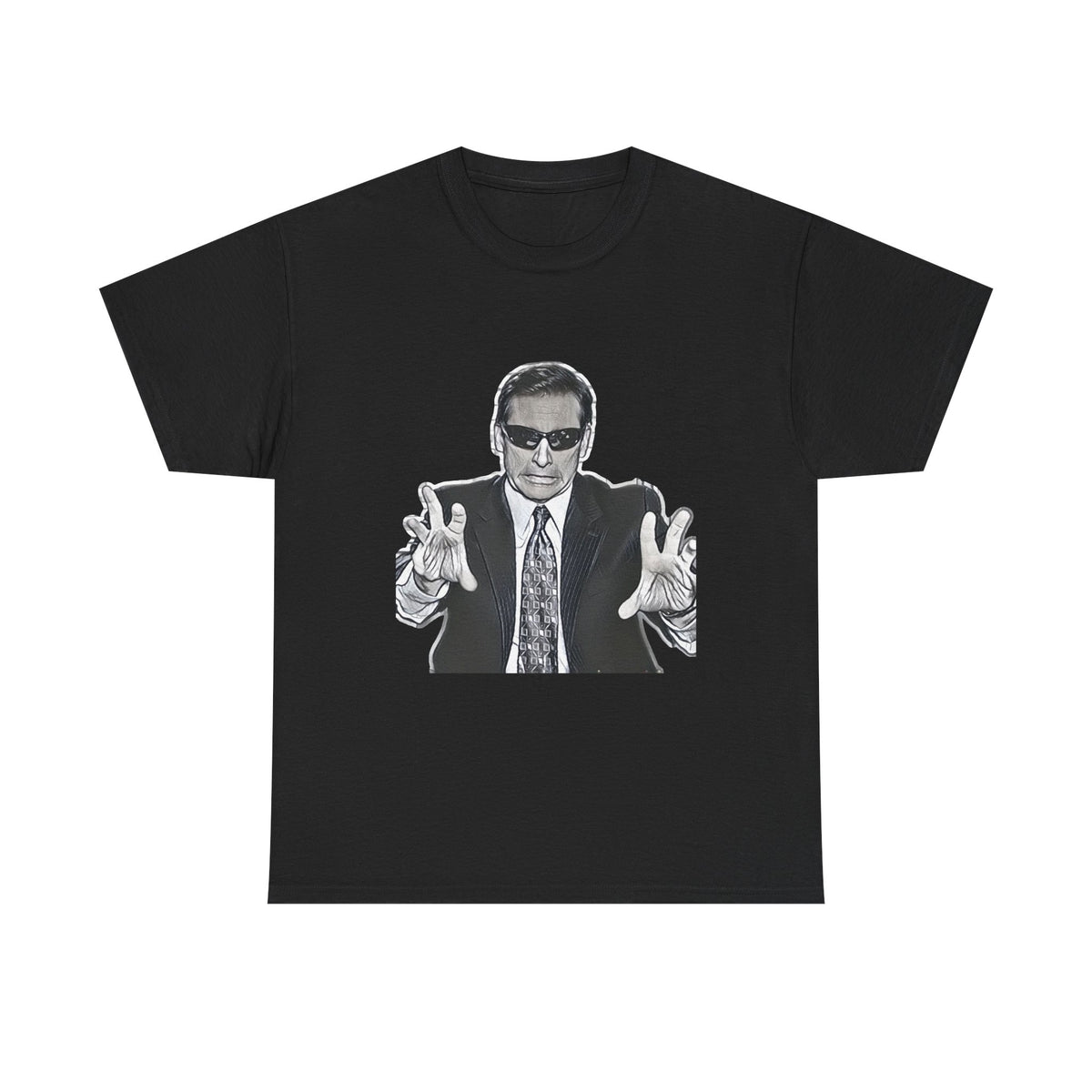 Blind Guy Mcsqueezy Michael Scott Office Graphic Print Unisex Heavy Cotton Tee