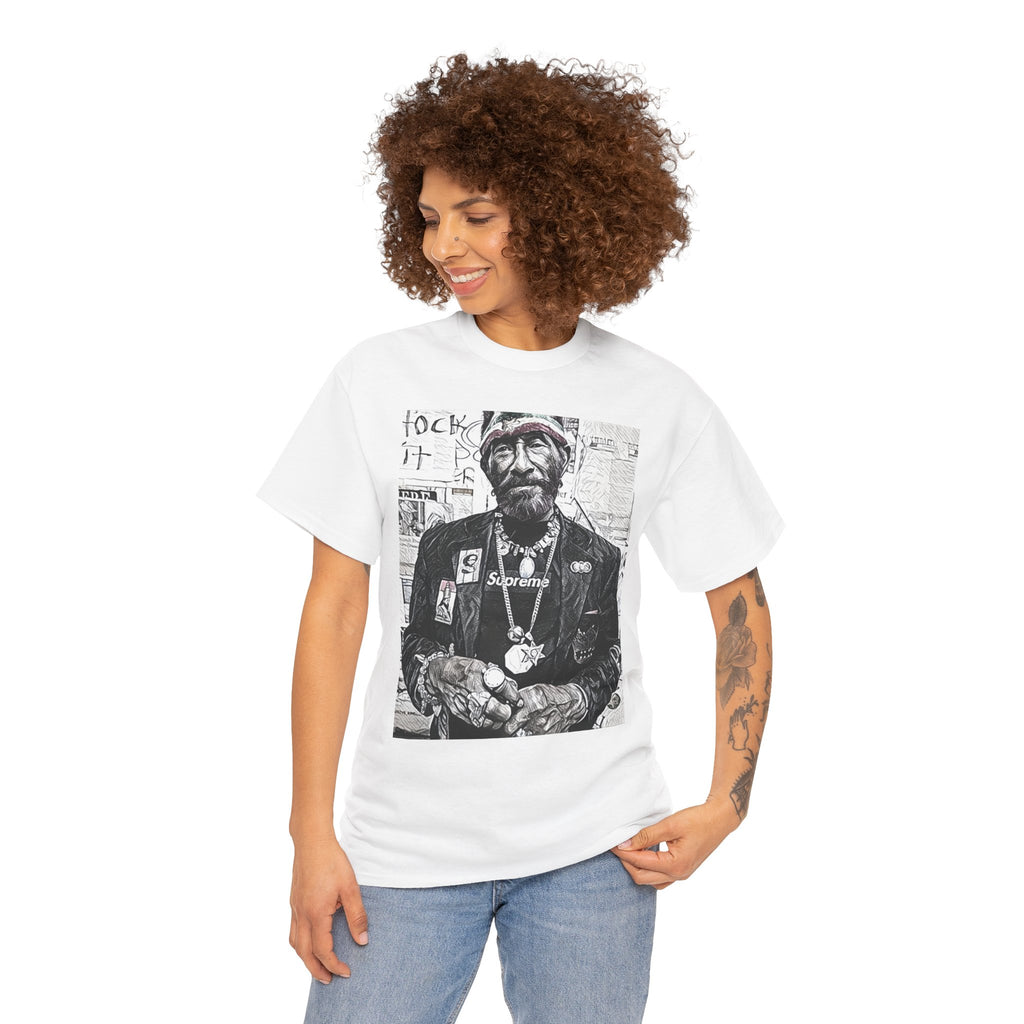 Lee "Scratch" Perry Graphic Print Short Sleeve Unisex Heavy Cotton Art Tee Shirt