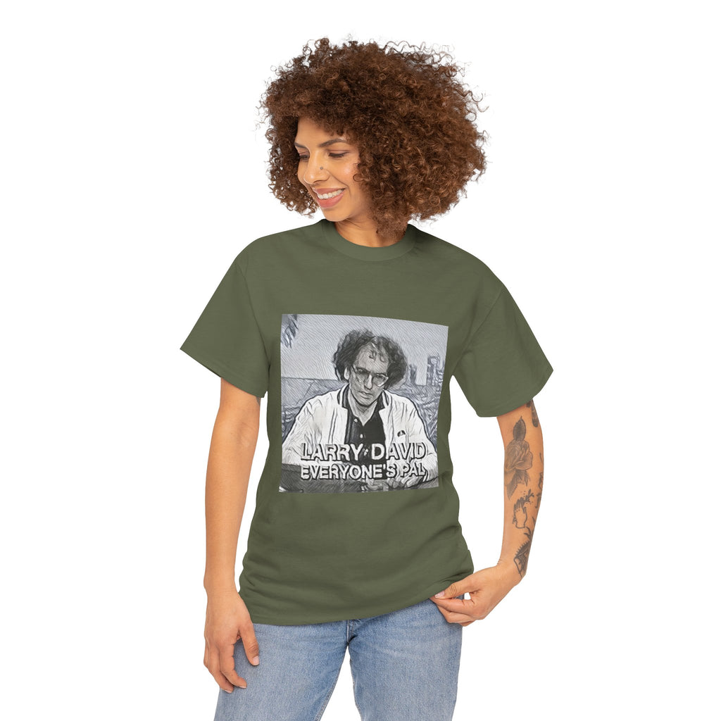 Larry David Everyone's Pal Graphic Print Short Sleeve Unisex Heavy Cotton Tee