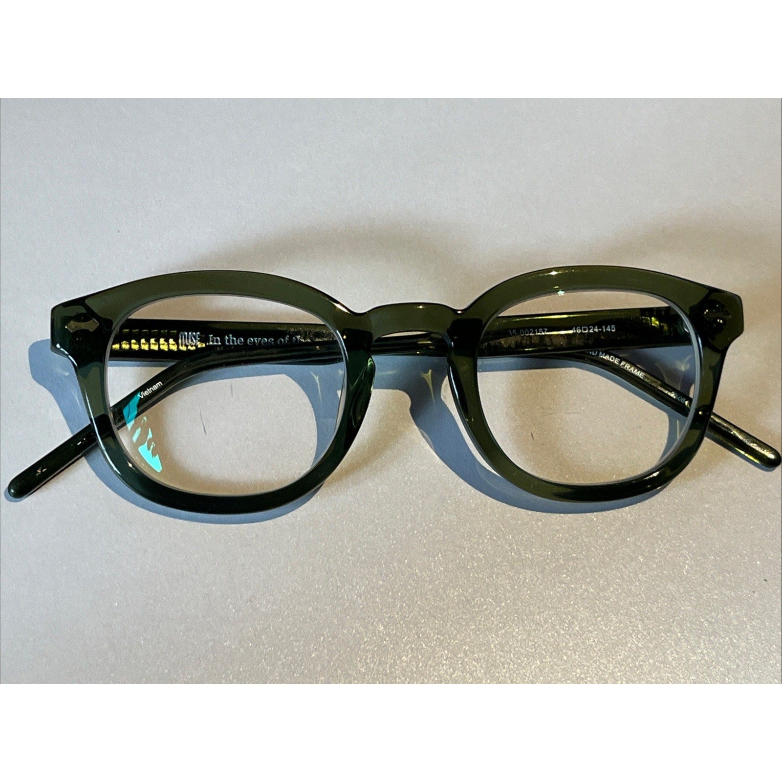 MUSE Eyewear EYEGLASSES Green Glasses 46-24-145 Unisex Plastic Frames Only