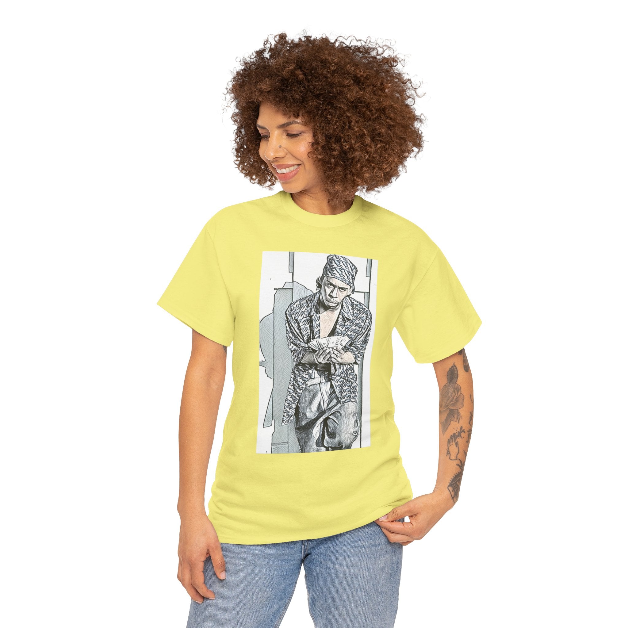 Tommy Wright III Graphic Print Short Sleeve Crew Unisex Heavy Cotton Tee Shirt