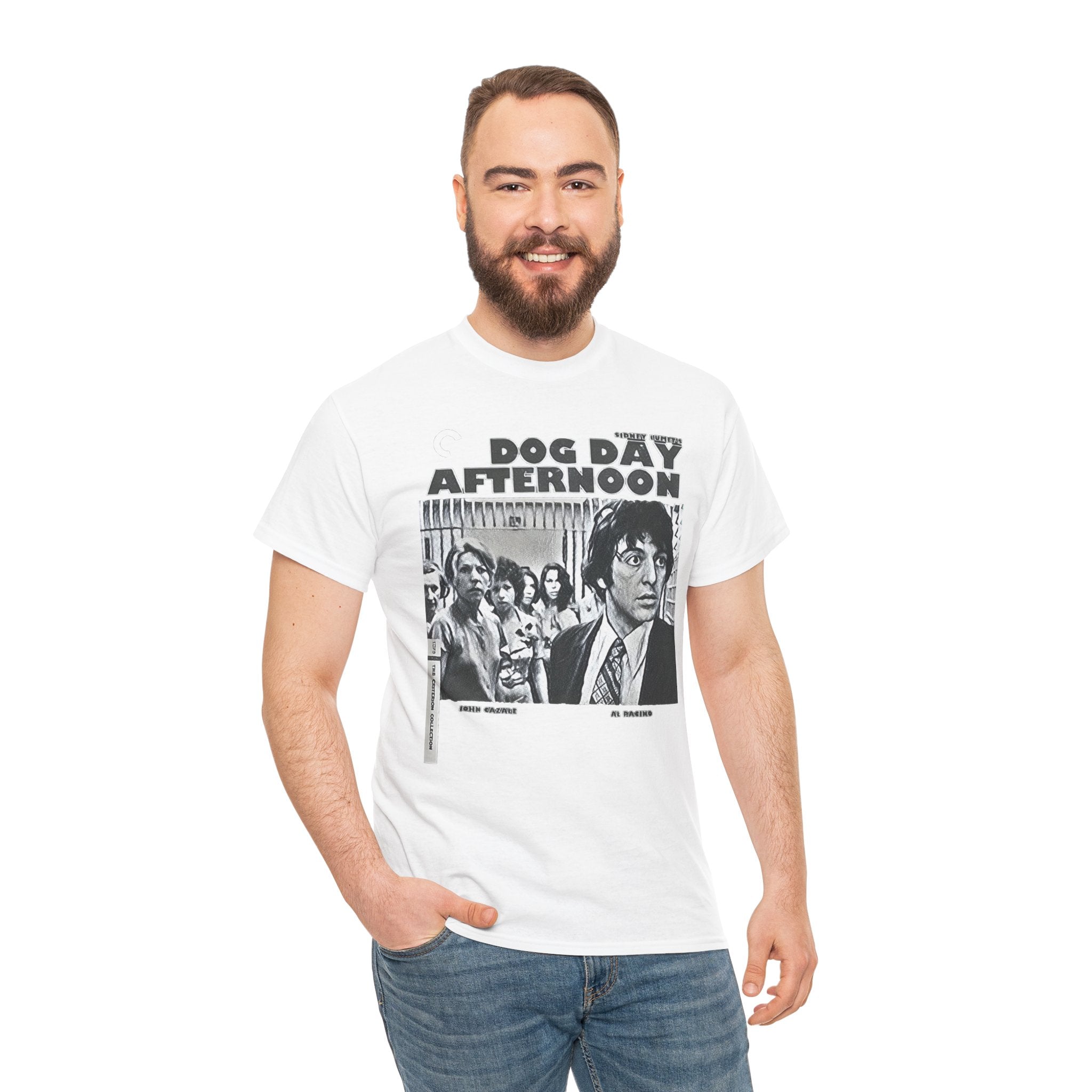 Dog Day Afternoon Graphic Print Al Pacino Black & White Unisex Heavy Cotton Tee
